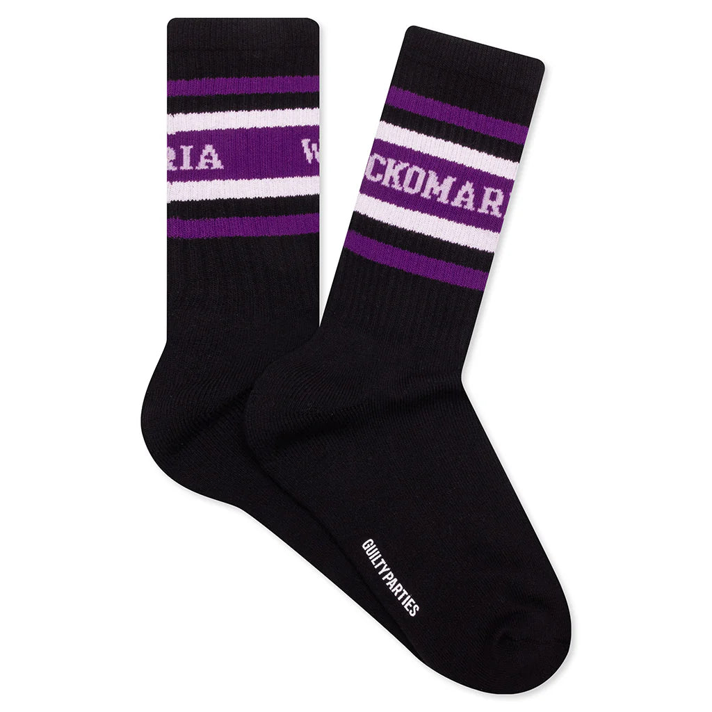 Skater Socks Type 1 Black Purple