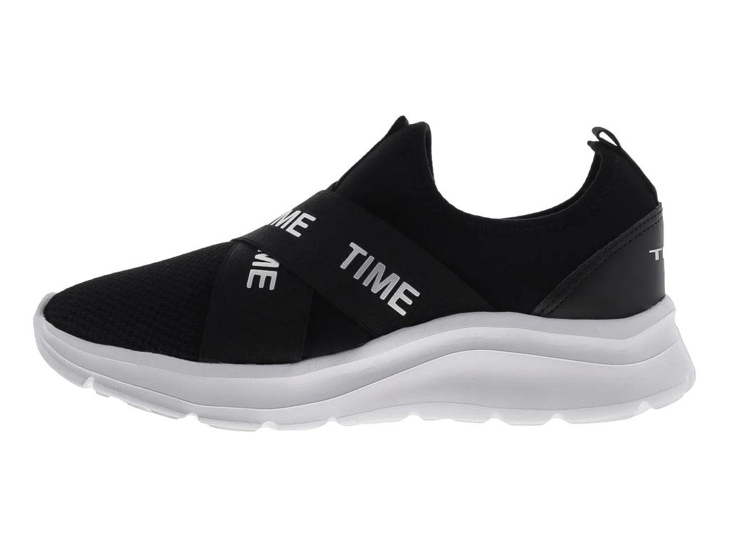 Tenis Sport Time Negro Plata para Mujer