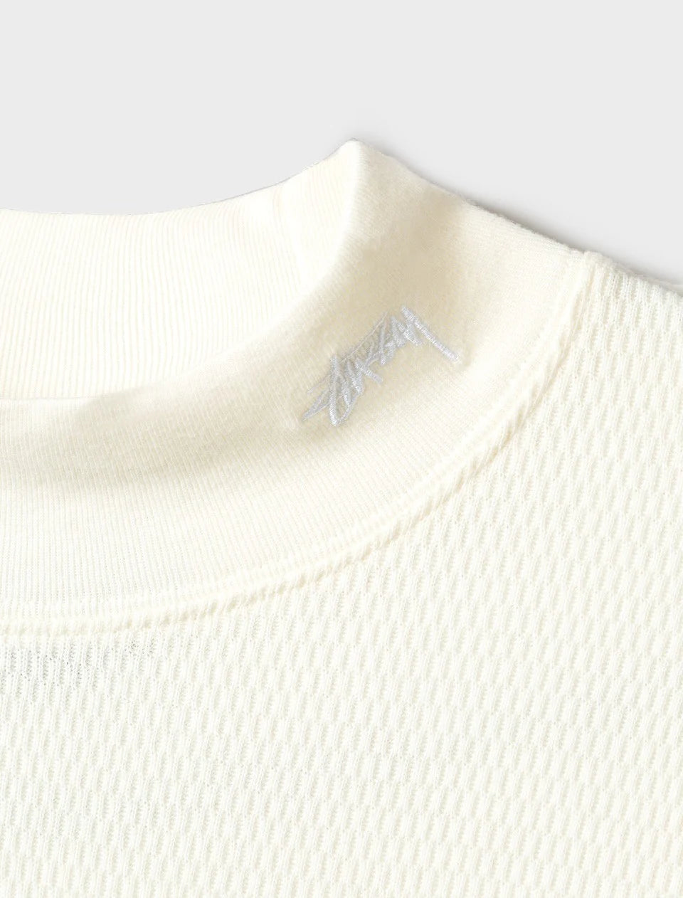Stussy Mock Thermal Mens Shirt Natural