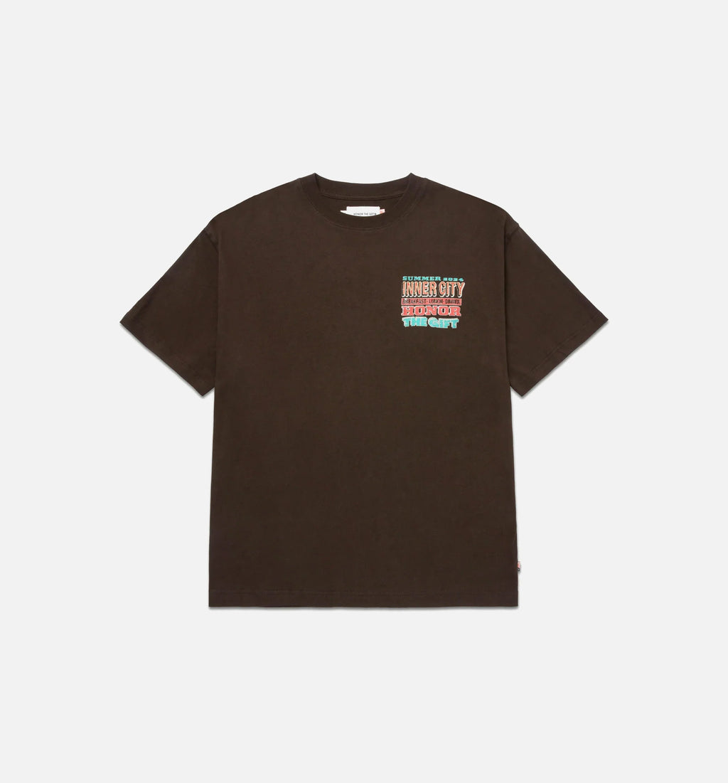 Burgers Mens Short Sleeve Shirt Brown