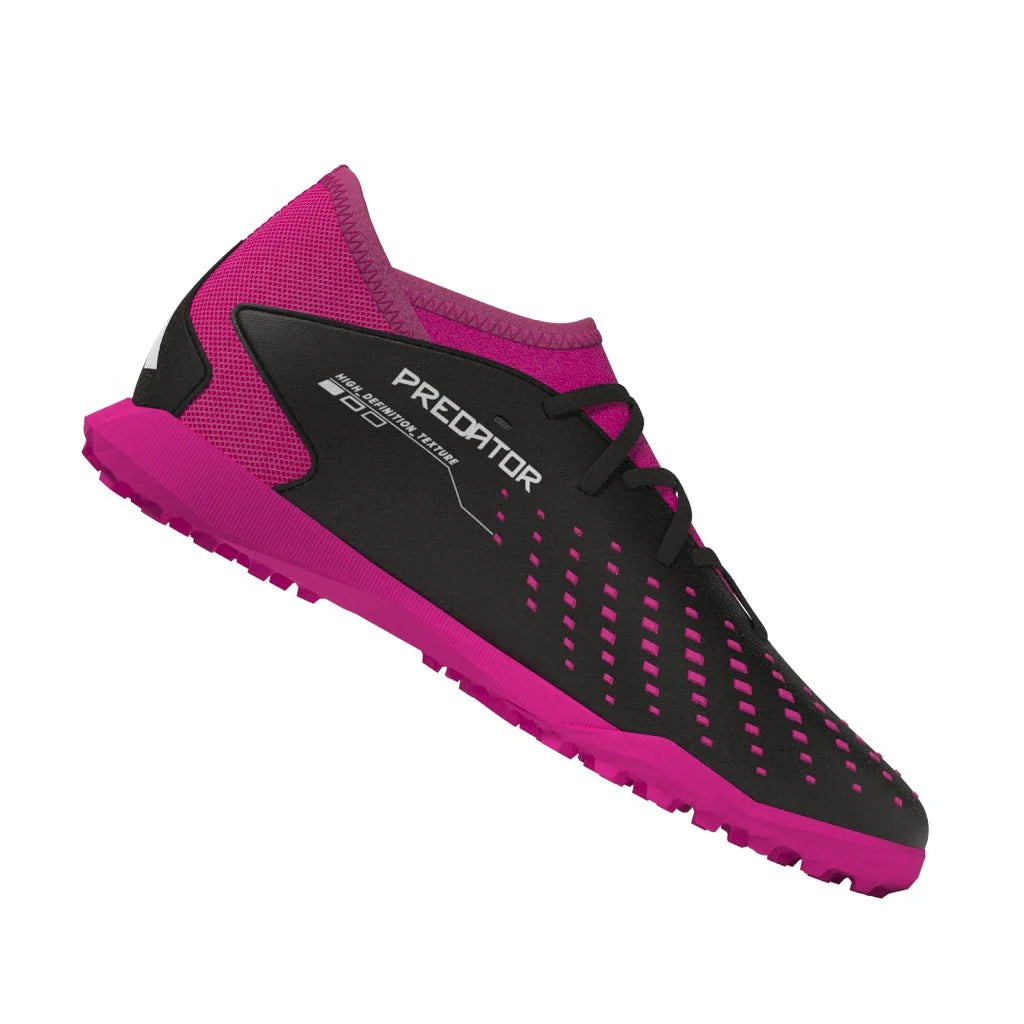 adidas Predator Accuracy3 TF Youth Turf Soccer Cleats Black White Shock Pink
