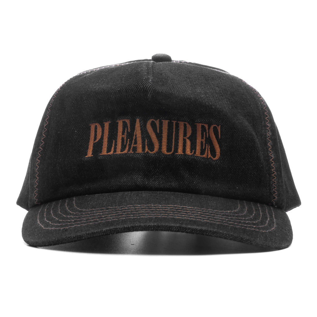 Zig Zag Denim Cap Black