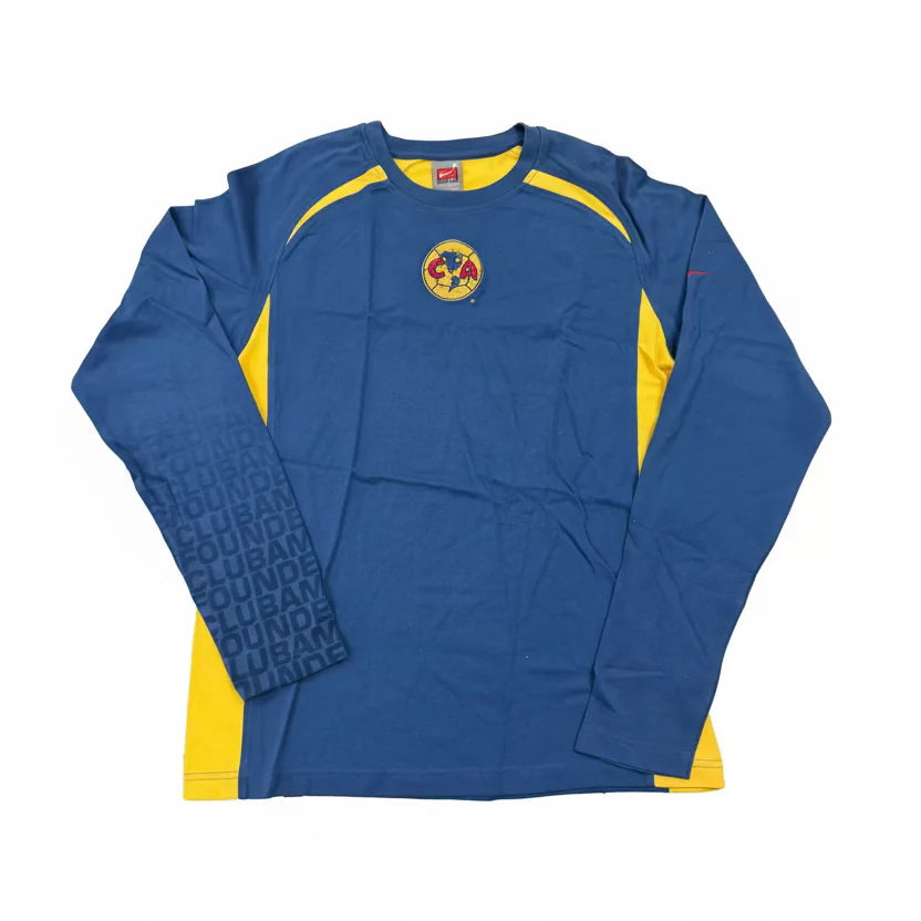 Nike America Long Sleeve Logo Tee Rapid Dijon Samba