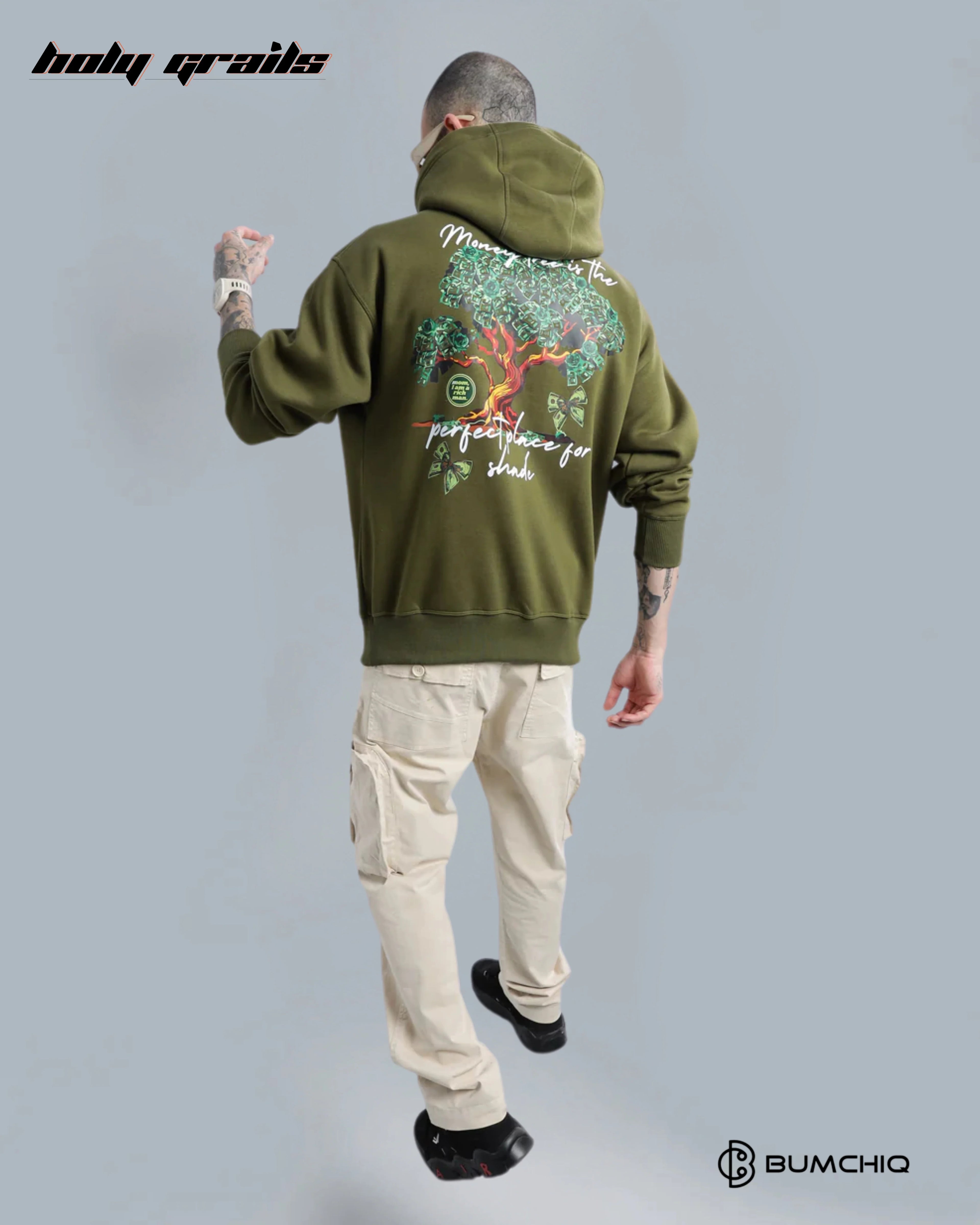 Money Green Olive Hoodie HG x Bumchiq