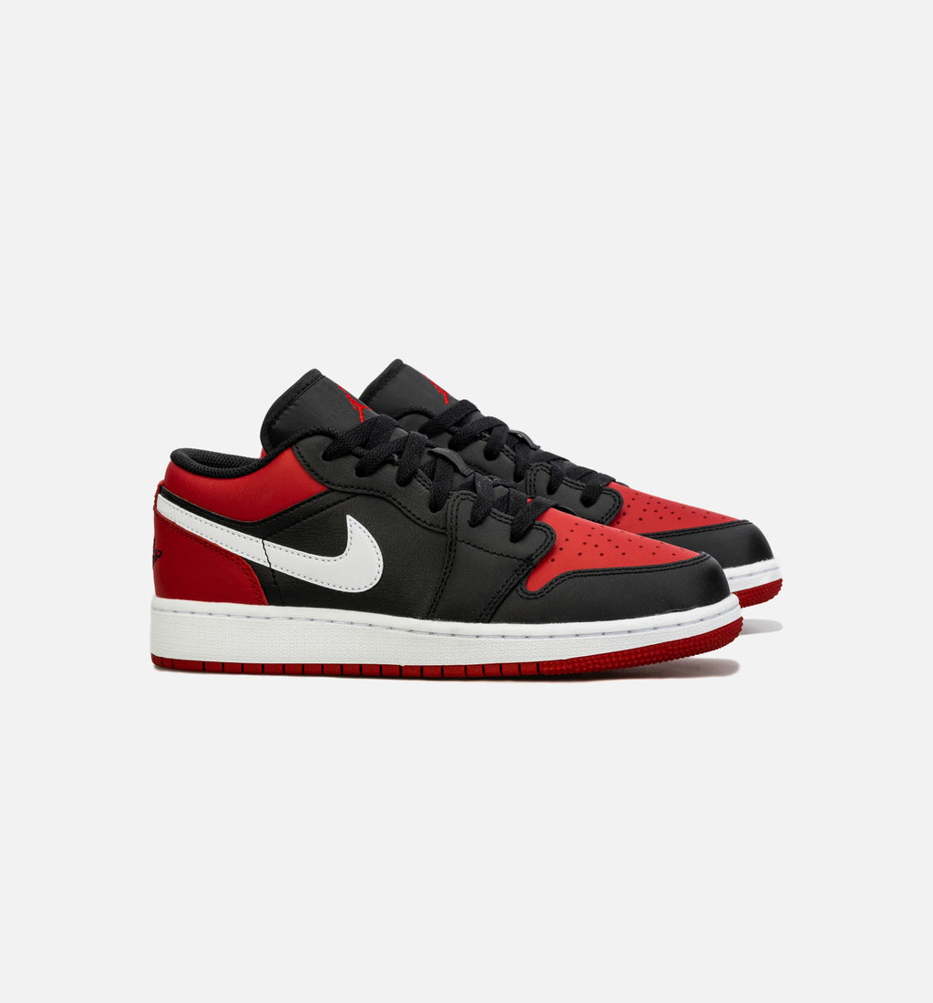 Air Jordan 1 Retro Alternate Bred Toe Grade School Lifestyle Shoe Black Red