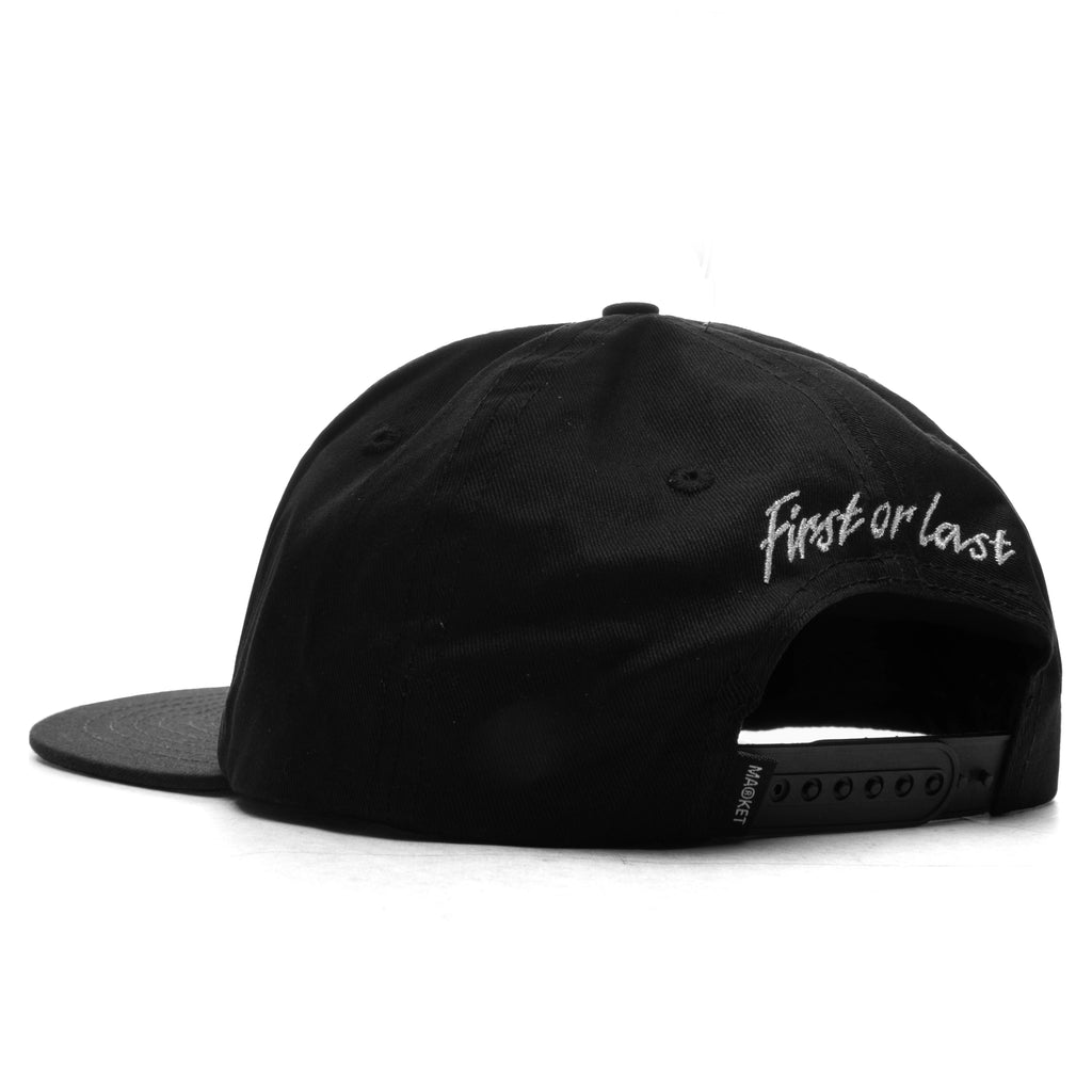First Or Last 5 Panel Hat Washed Black
