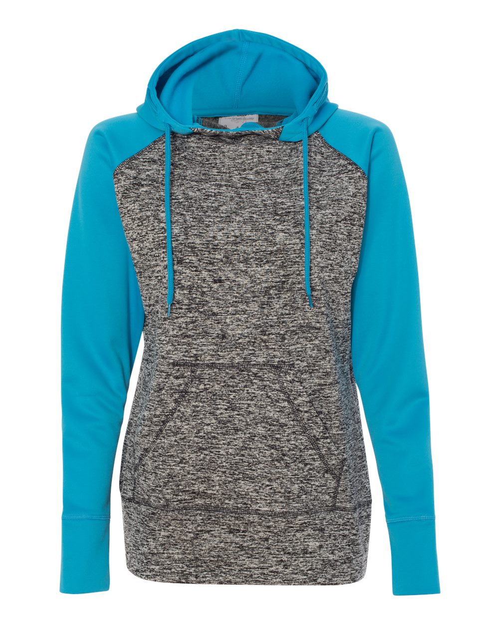 J America Womens Colorblocked Cosmic Fleece Hooded Sweatshirt
