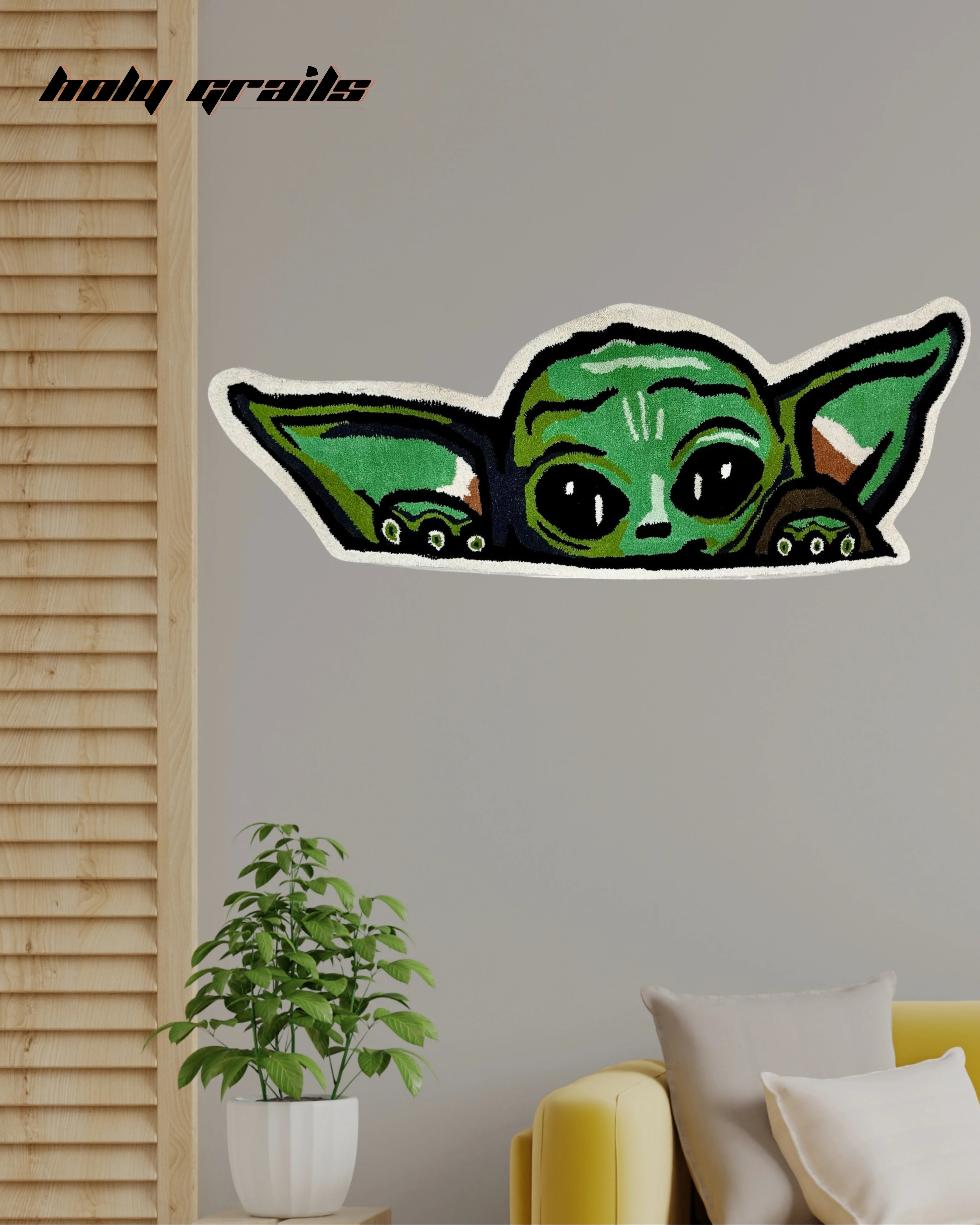 Yoda Peek Hand Tufted Rug