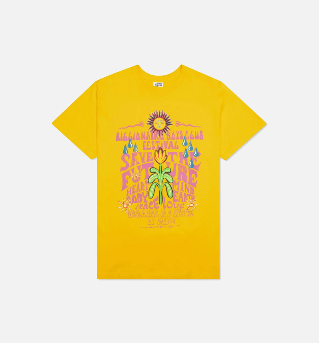 BB Festival Short Sleeve Mens T Shirt Yellow