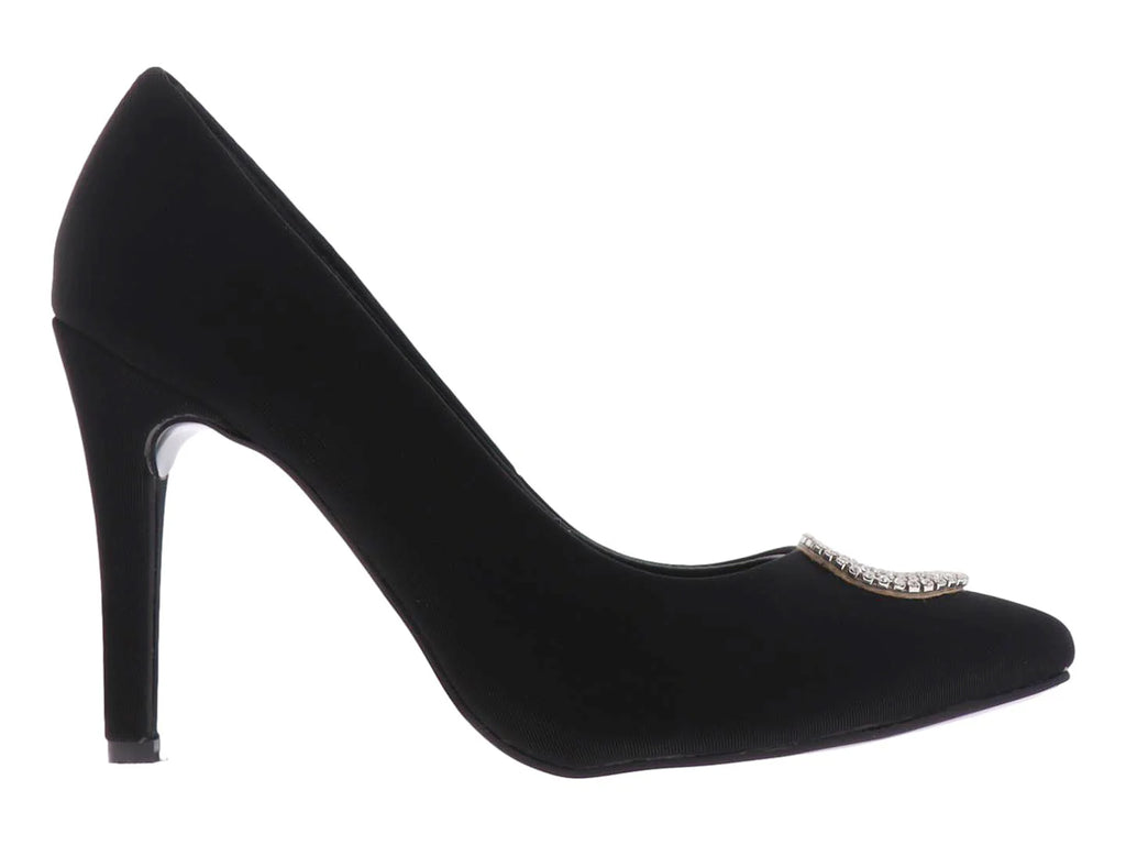 Zapatillas Tacón Alto Luna Rosa Negro para Mujer
