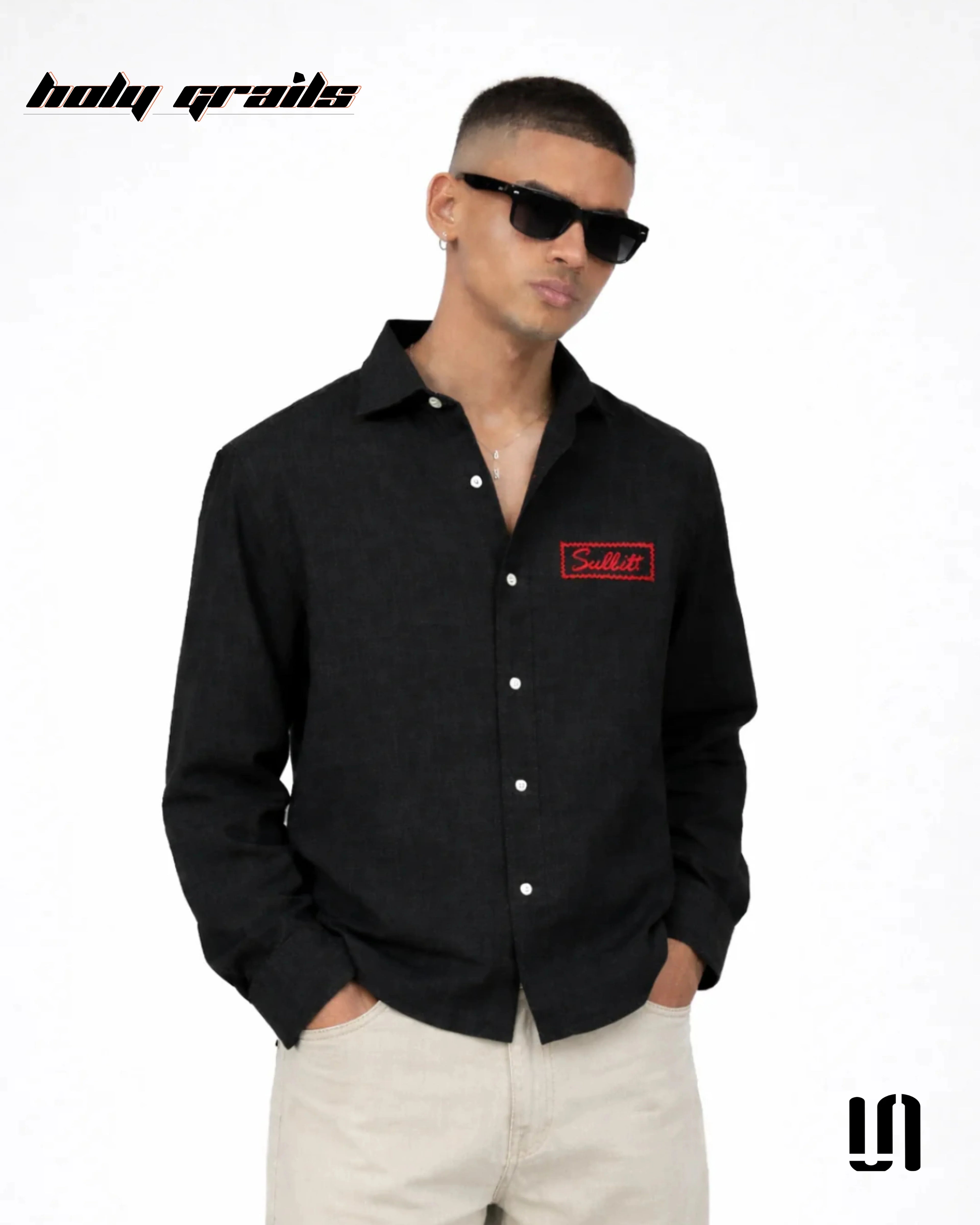 Midnight Black Linen Shirt HG x Sullitt