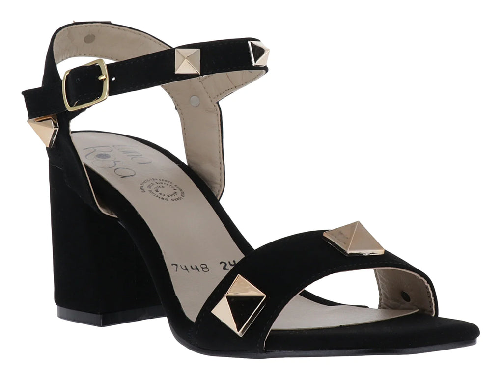 Sandalias de Tacón Luna Rosa Negro para Mujer