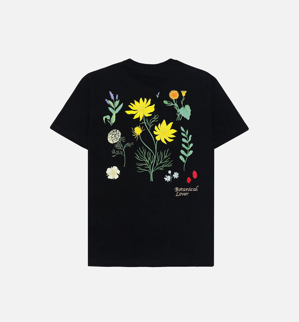 Botanical Short Sleeve Tee Mens T Shirt Black
