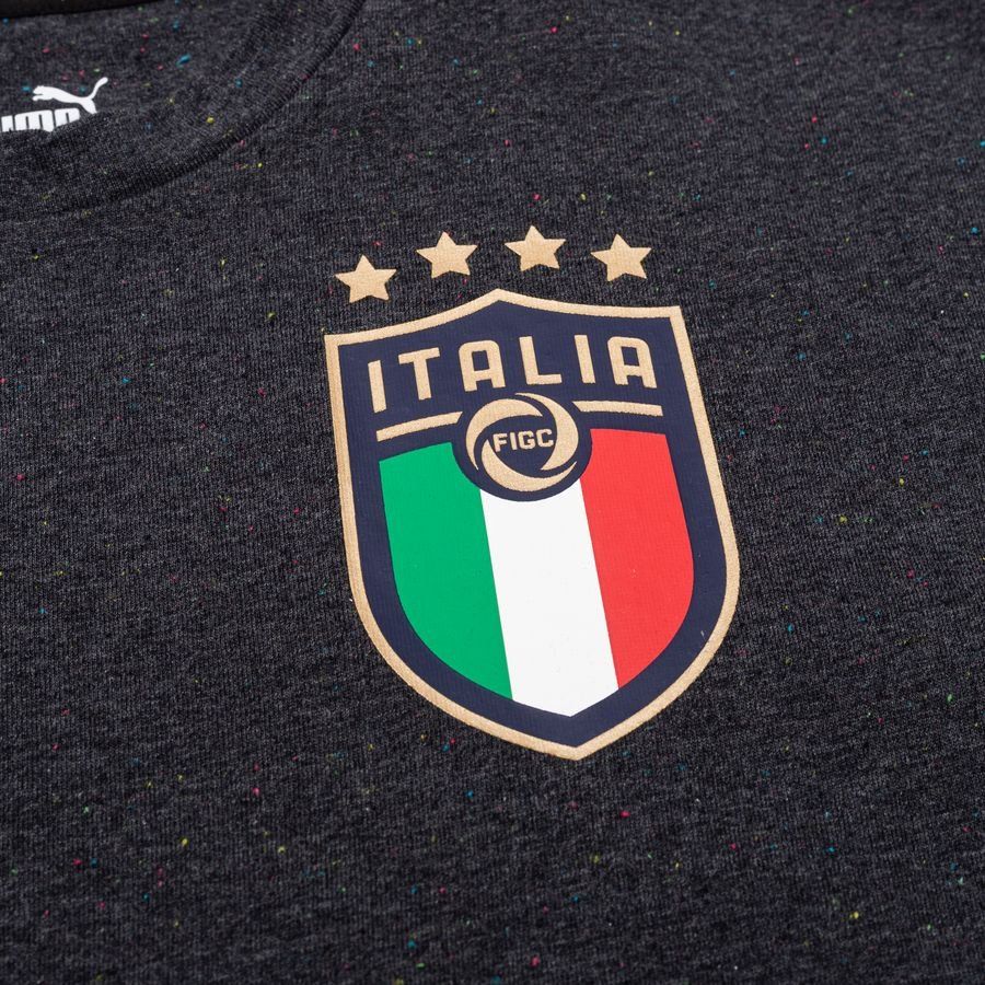 PUMA Italy FTBL Culture Tee Dark Grey Heather Gold