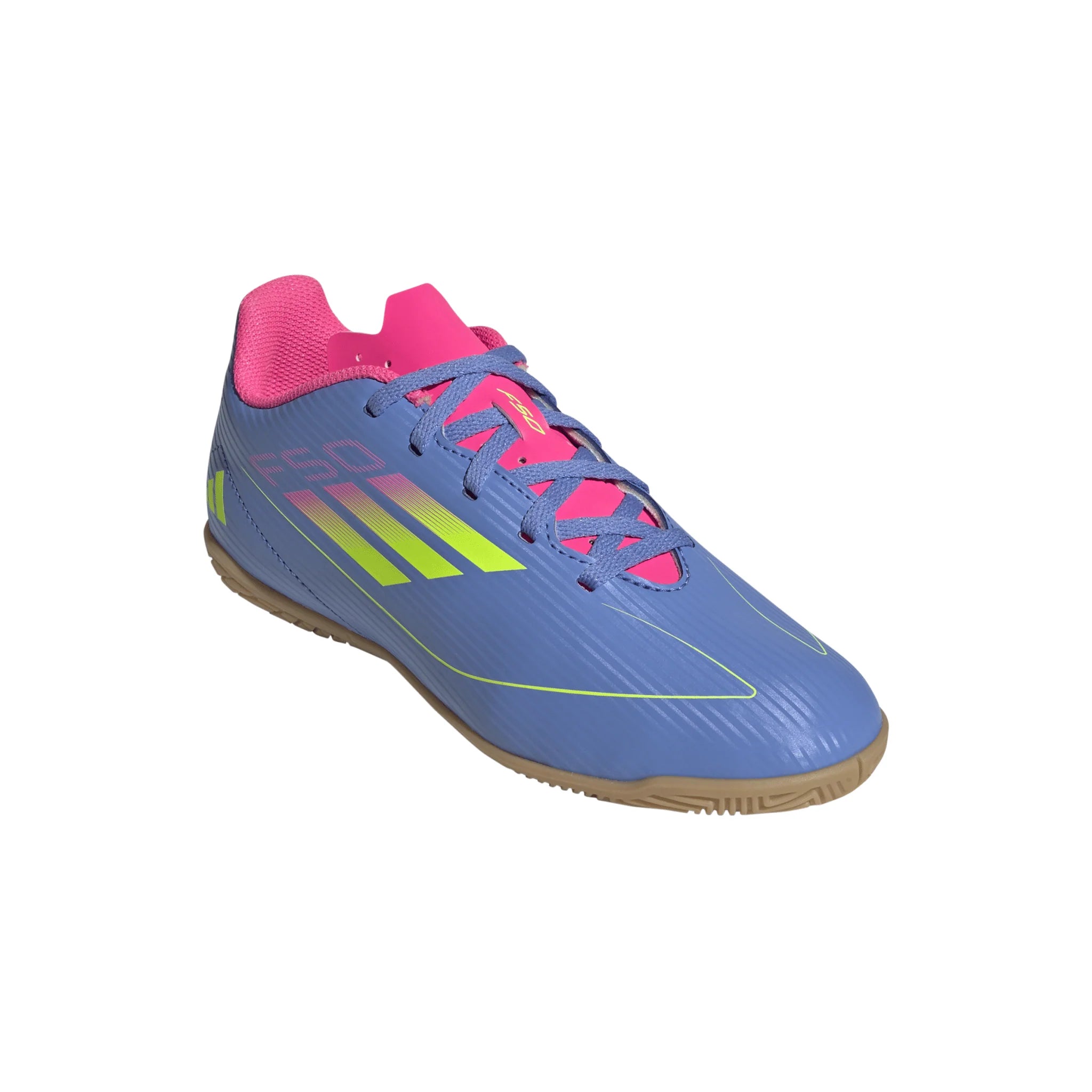 adidas F50 Club Indoor Boots Junior Blue Lemon