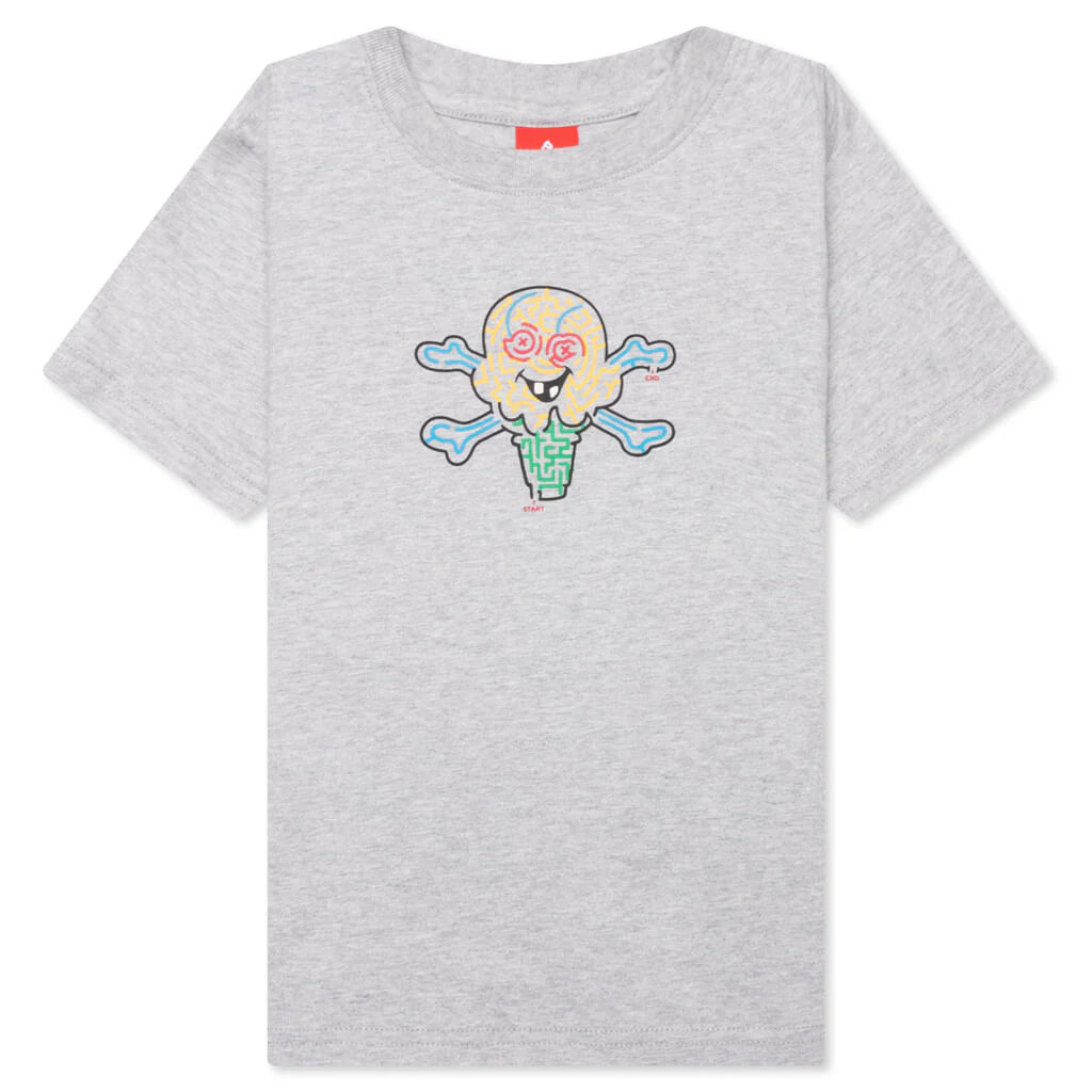 Kids Cone Maze S S Tee Heather Grey