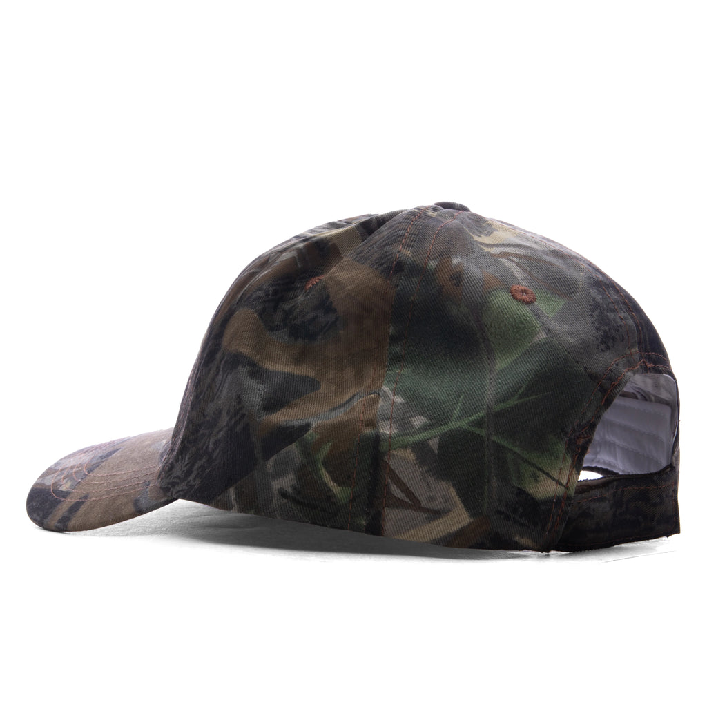 Metal Logo 5 Panel Hat Real Leaf Camo