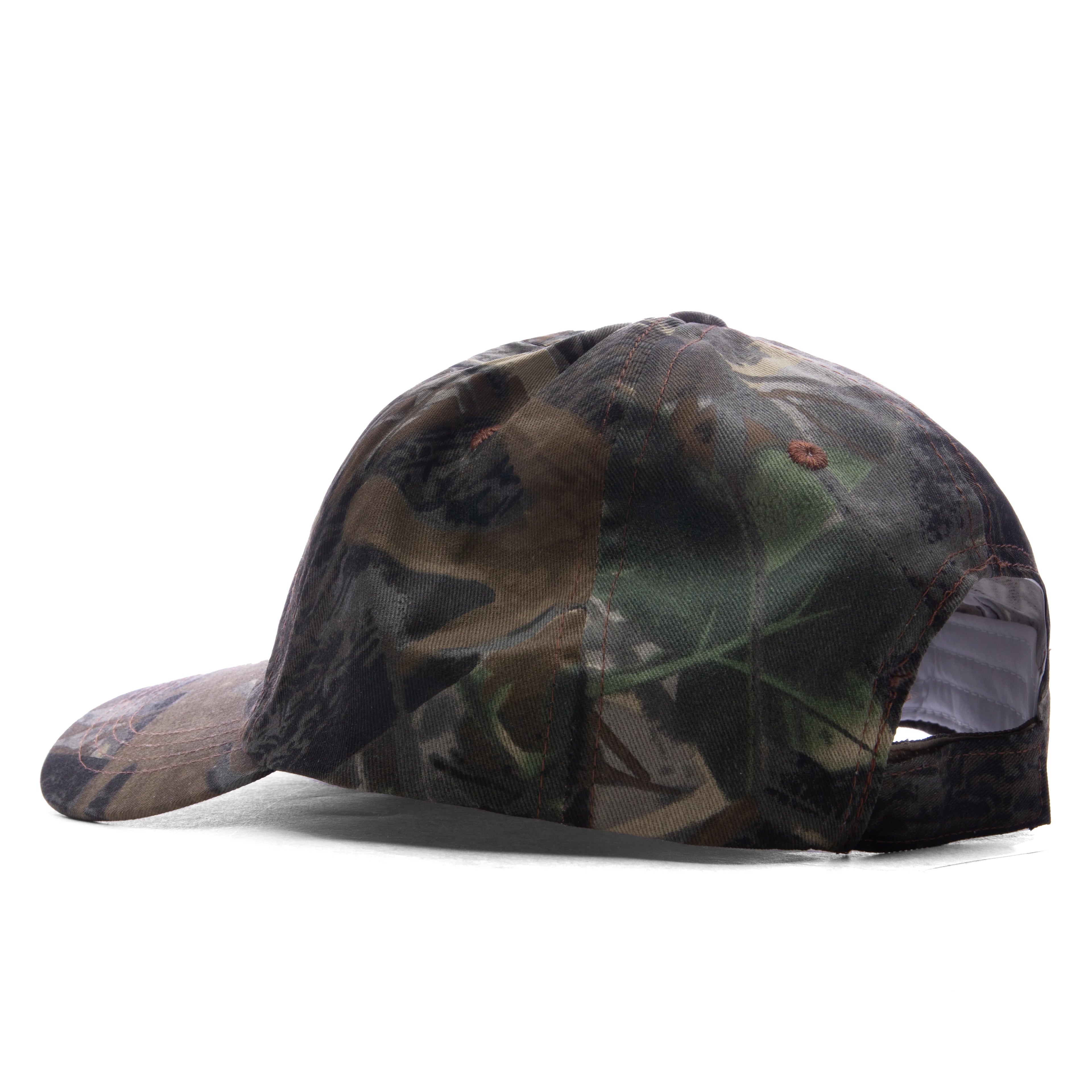 Metal Logo 5 Panel Hat Real Leaf Camo