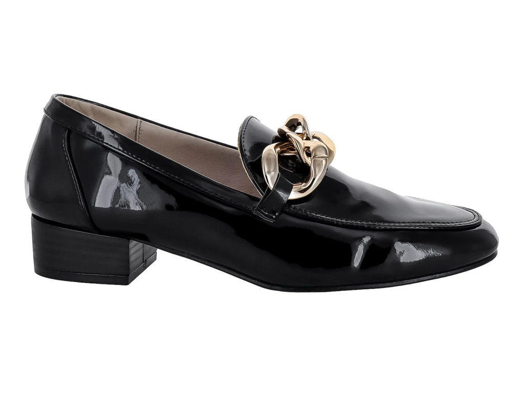 Zapatos Mocasín Stefana Negro Charol para Mujer