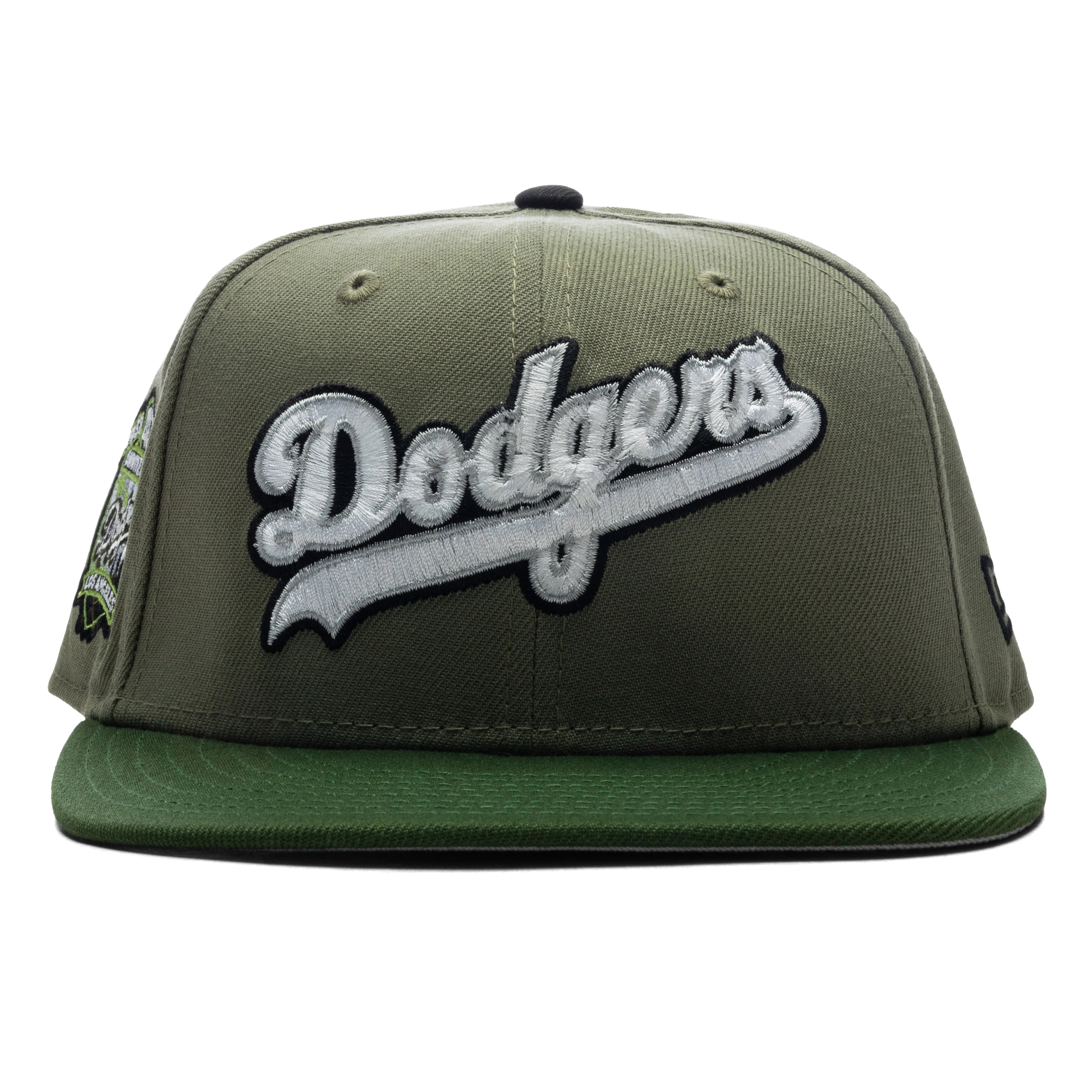 FEATURE x New Era 59FIFTY Fitted LA Dodgers Cooperstown Green Bark Rifle Green Grey