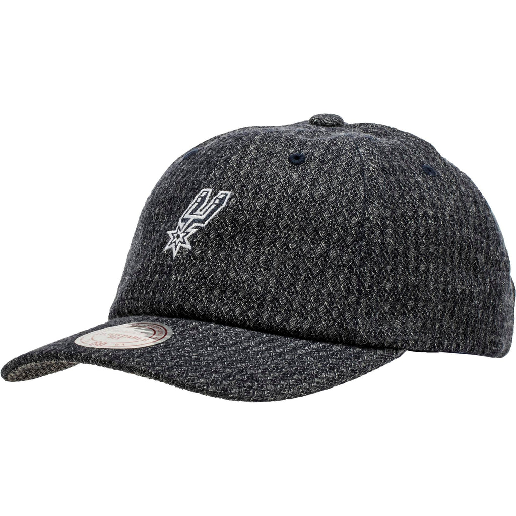 San Antonio Spurs NBA Slouched Strapback Mens Black White