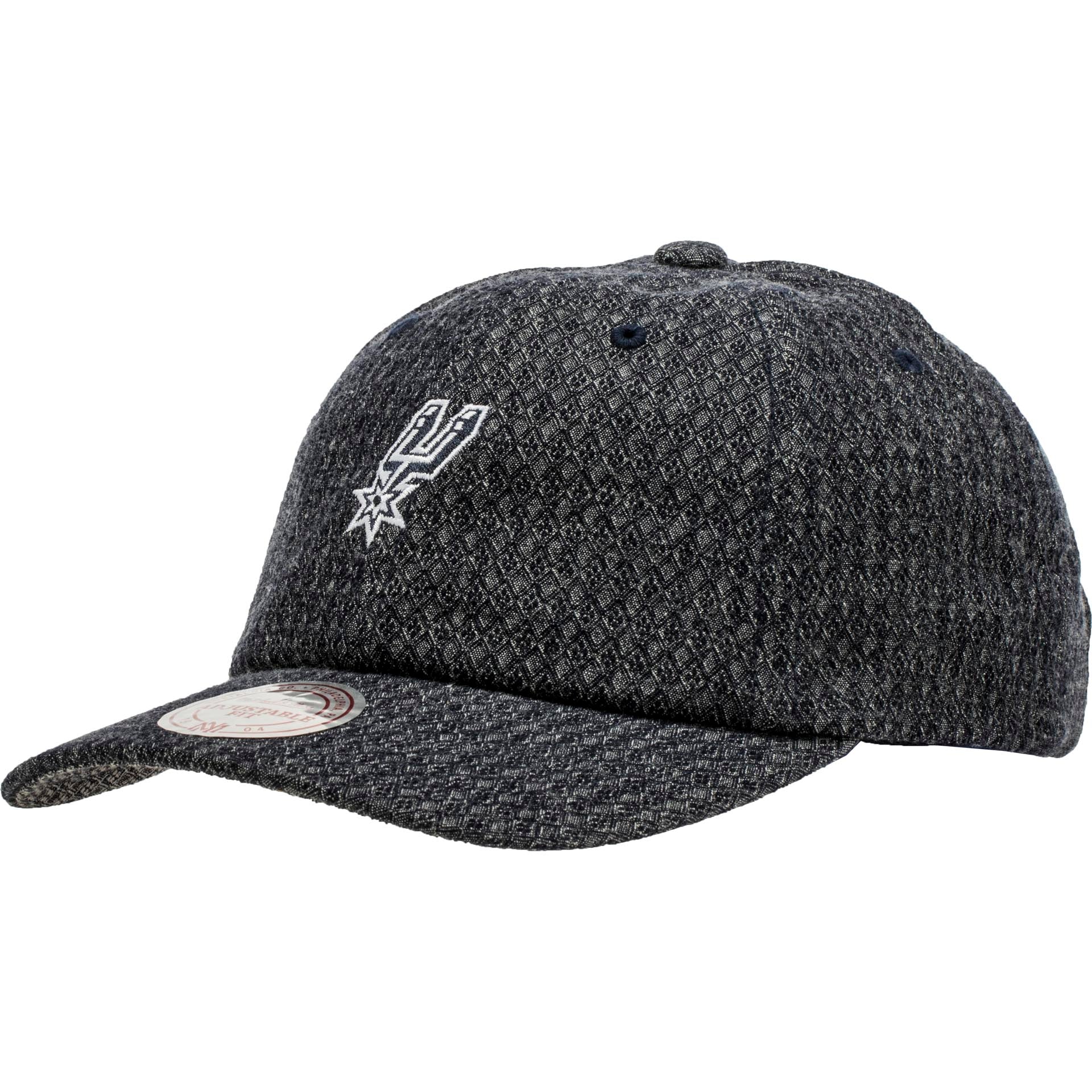 San Antonio Spurs NBA Slouched Strapback Mens Black White
