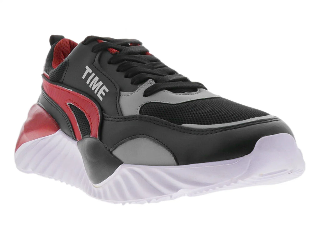Tenis Sport Time Negro Rojo para Hombre