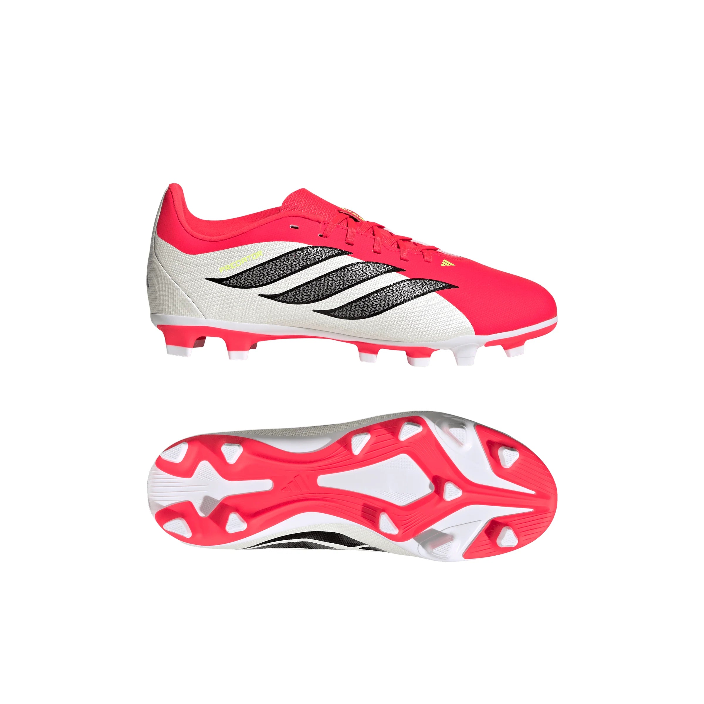 adidas Predator Club FG MG Firm Ground Multi Ground Youth Soccer Cleats Red Black White