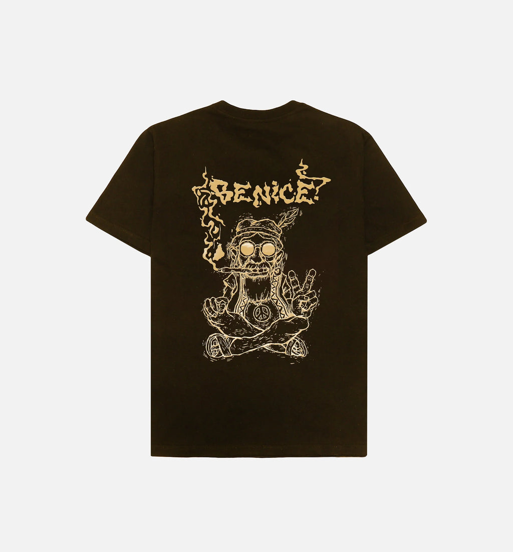 Be Nice Smoke Short Sleeve Tee Mens T Shirt Brown