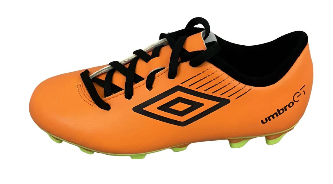 Umbro GT II Shield FG Youth Firm Ground Soccer Cleats Orange Lime