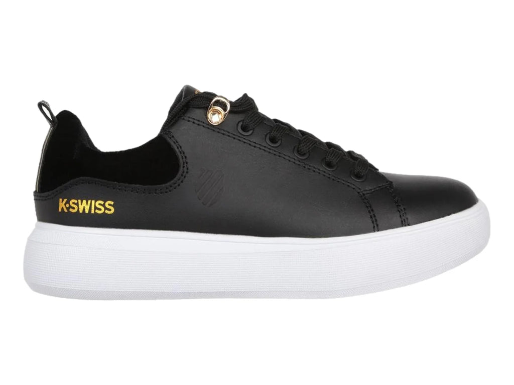Tenis K SWISS Alessius Negro y Dorado para Mujer