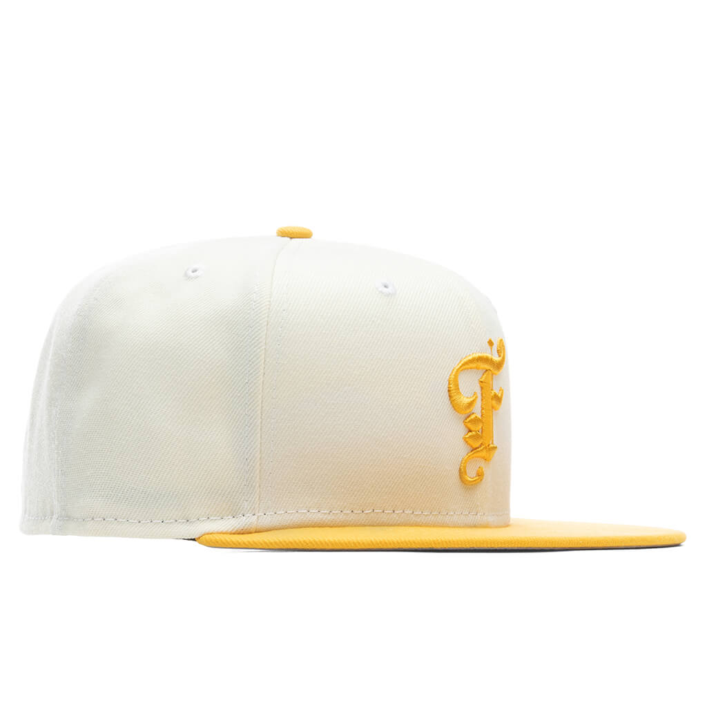 Feature x New Era OE Fitted Cap Off White Grilled Yellow