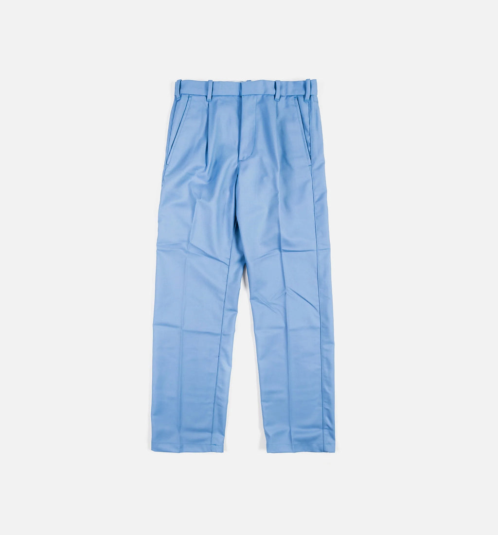 Pleated Front Mens Pants Blue