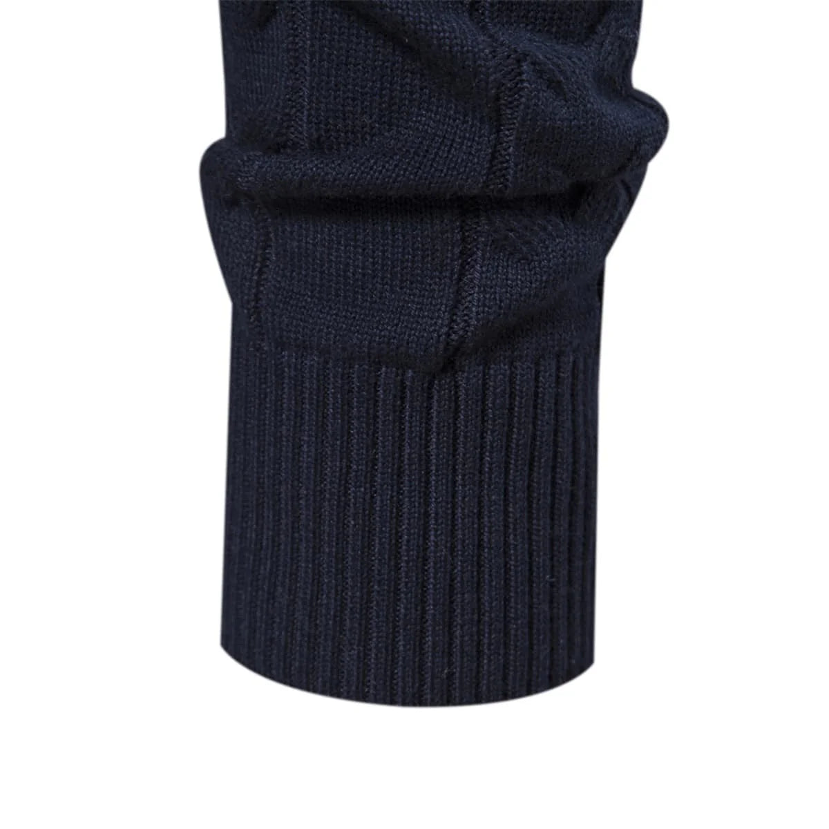 Mens Half Zip Stand Collar Polo Sweater