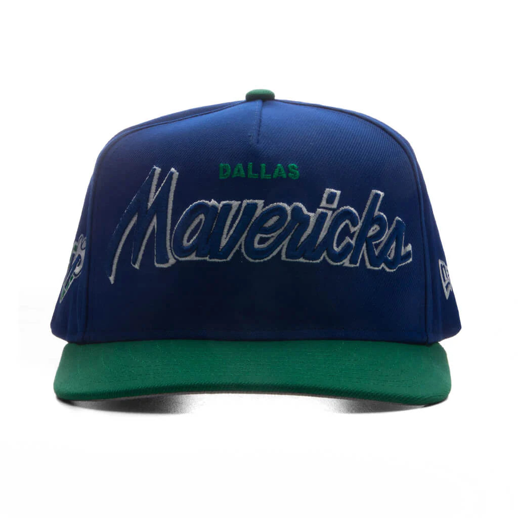 9FIFTY A Frame Curved Hardwood Classics Script Snapback Dallas Mavericks