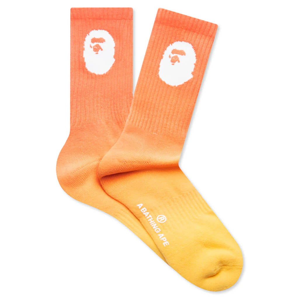 A Bathing Ape Gradation Socks Orange