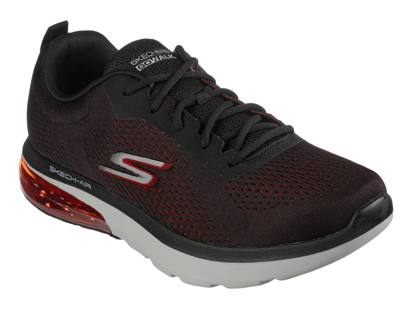 Tenis Skechers Go Walk Air 20 Negro y Rojo para Hombre