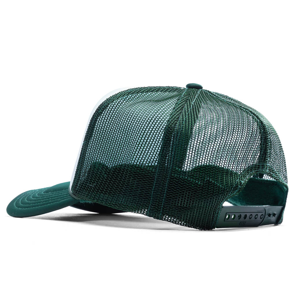 Frew Trucker Hat Dark Green White