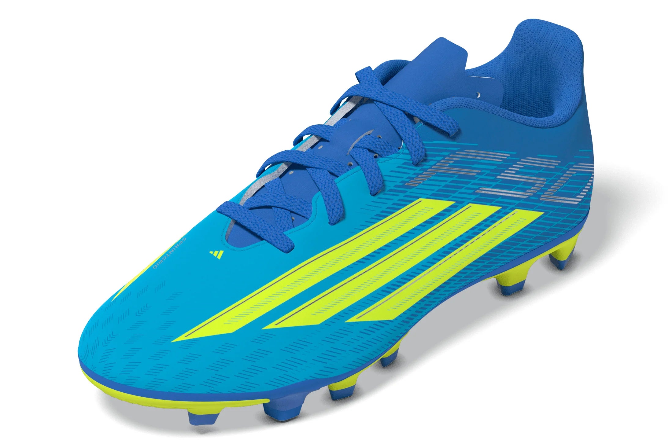adidas F50 Club FG MG Firm Ground Multi Ground Youth Soccer Cleats Blue Yellow Aqua