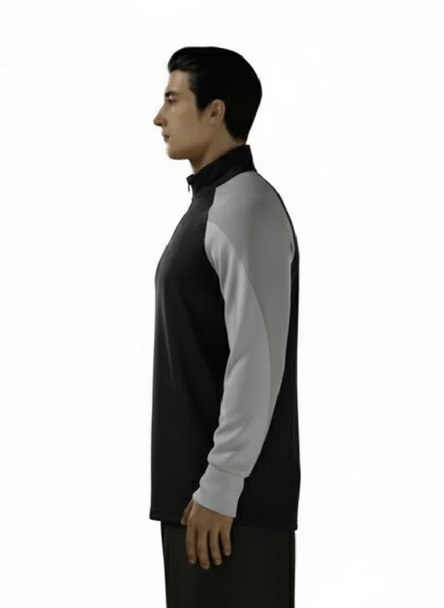 Nike Squad 14 Long Sleeve 1 4 Zip Pullover Training Top Black Grey