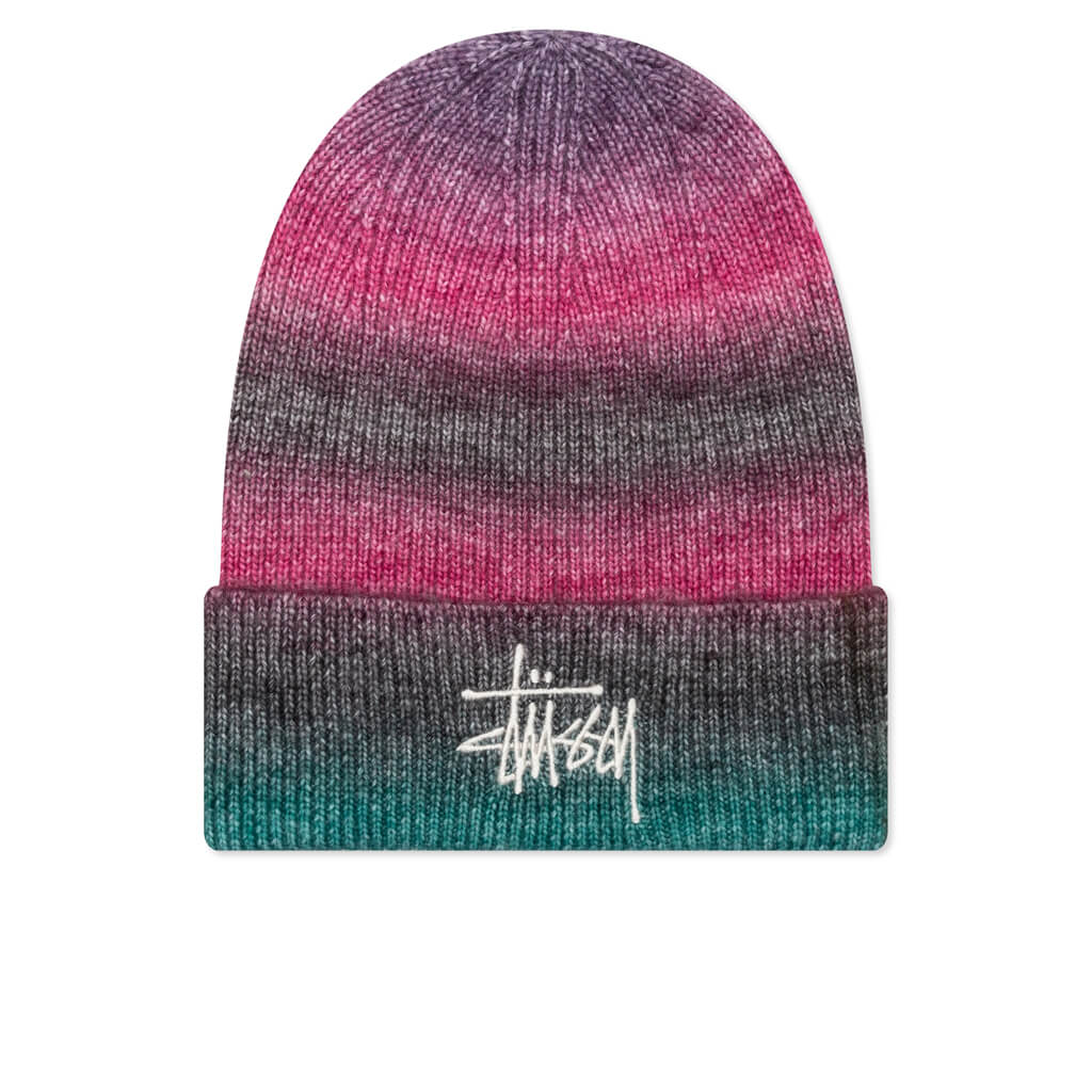Spray Stripe Cuff Beanie Teal Multi