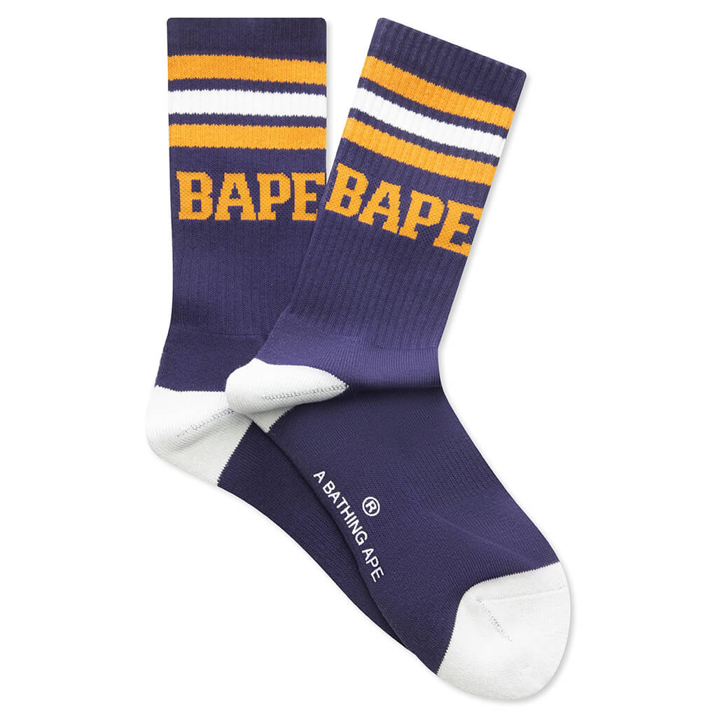 BAPE Stripe Socks Navy