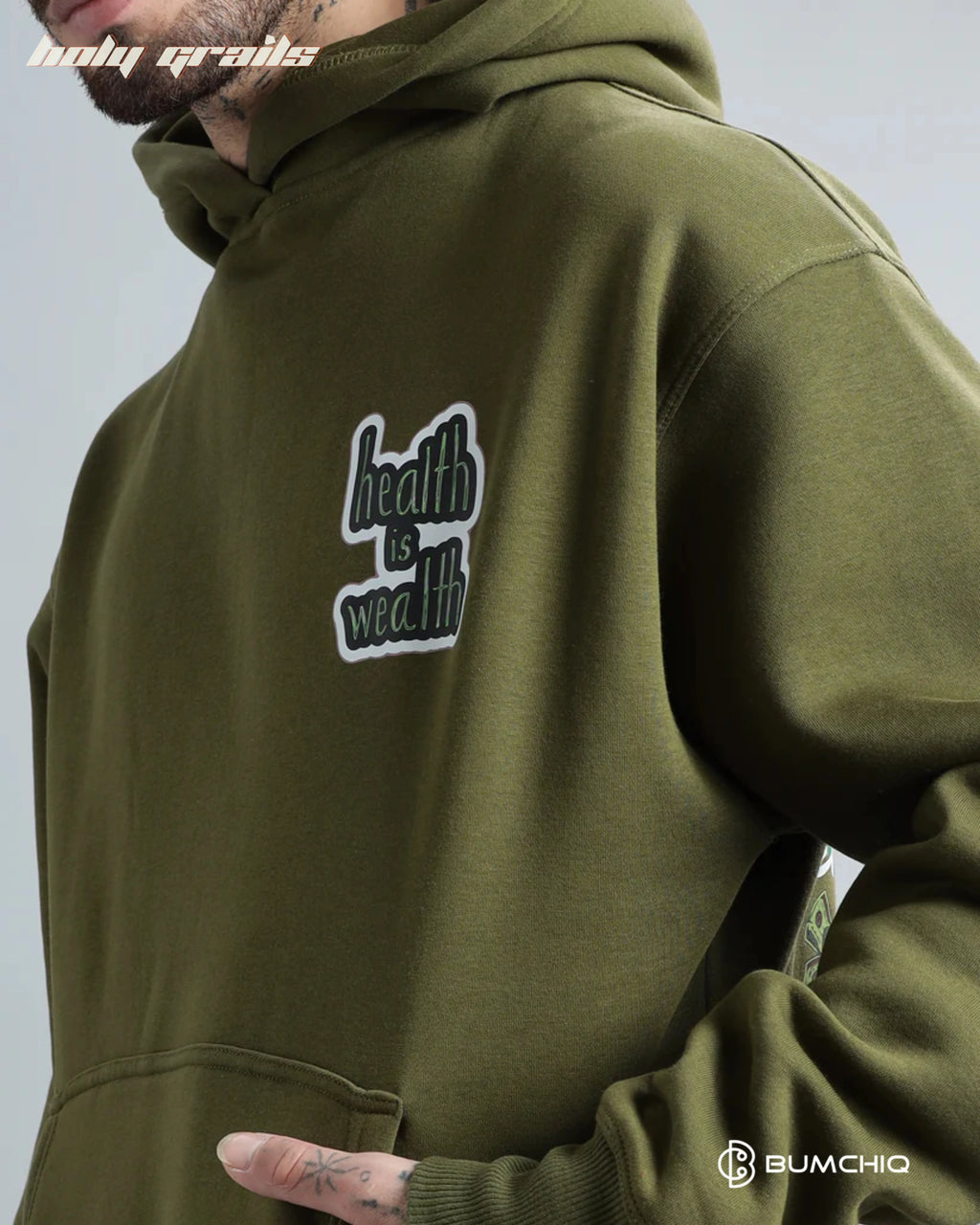 Money Green Olive Hoodie HG x Bumchiq