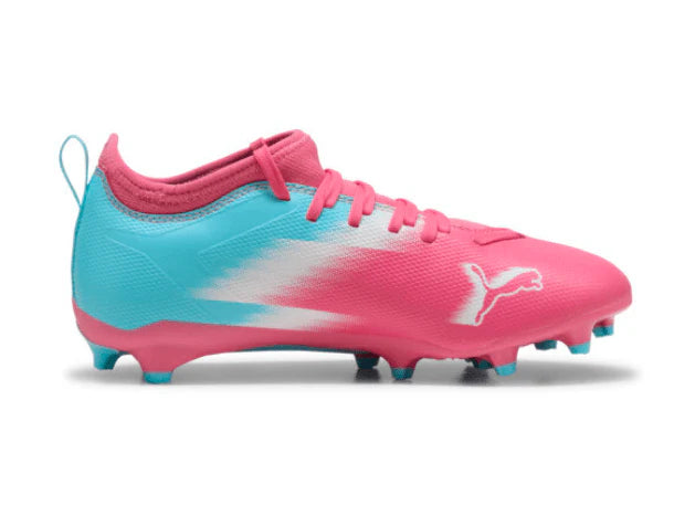 PUMA Ultra 6 Match RE Charge FG AG Firm Multi Ground Kids Soccer Cleats Blue Pink