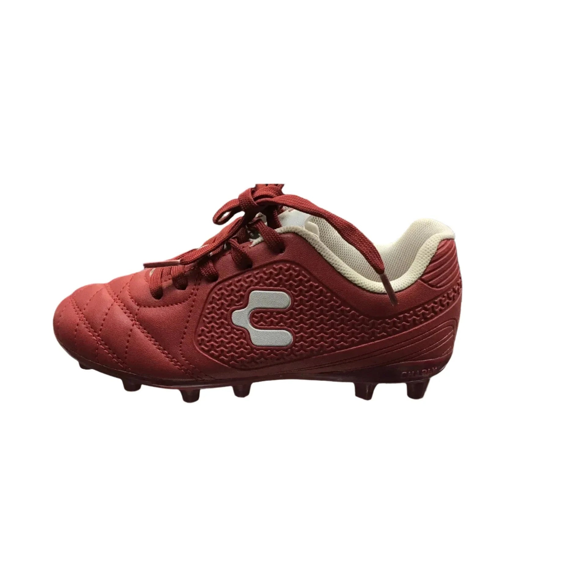 Charly Legendario Youth FG Firm Ground Soccer Cleats Maroon White