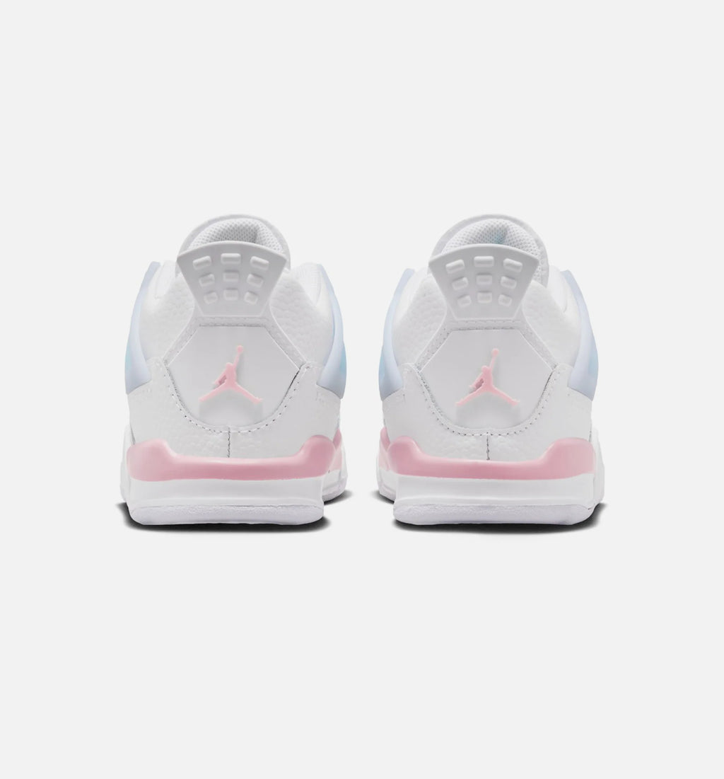 Air Jordan 4 Retro Medium Soft Pink Infant Toddler Lifestyle Shoe White Medium Soft Pink Half Blue Vapor