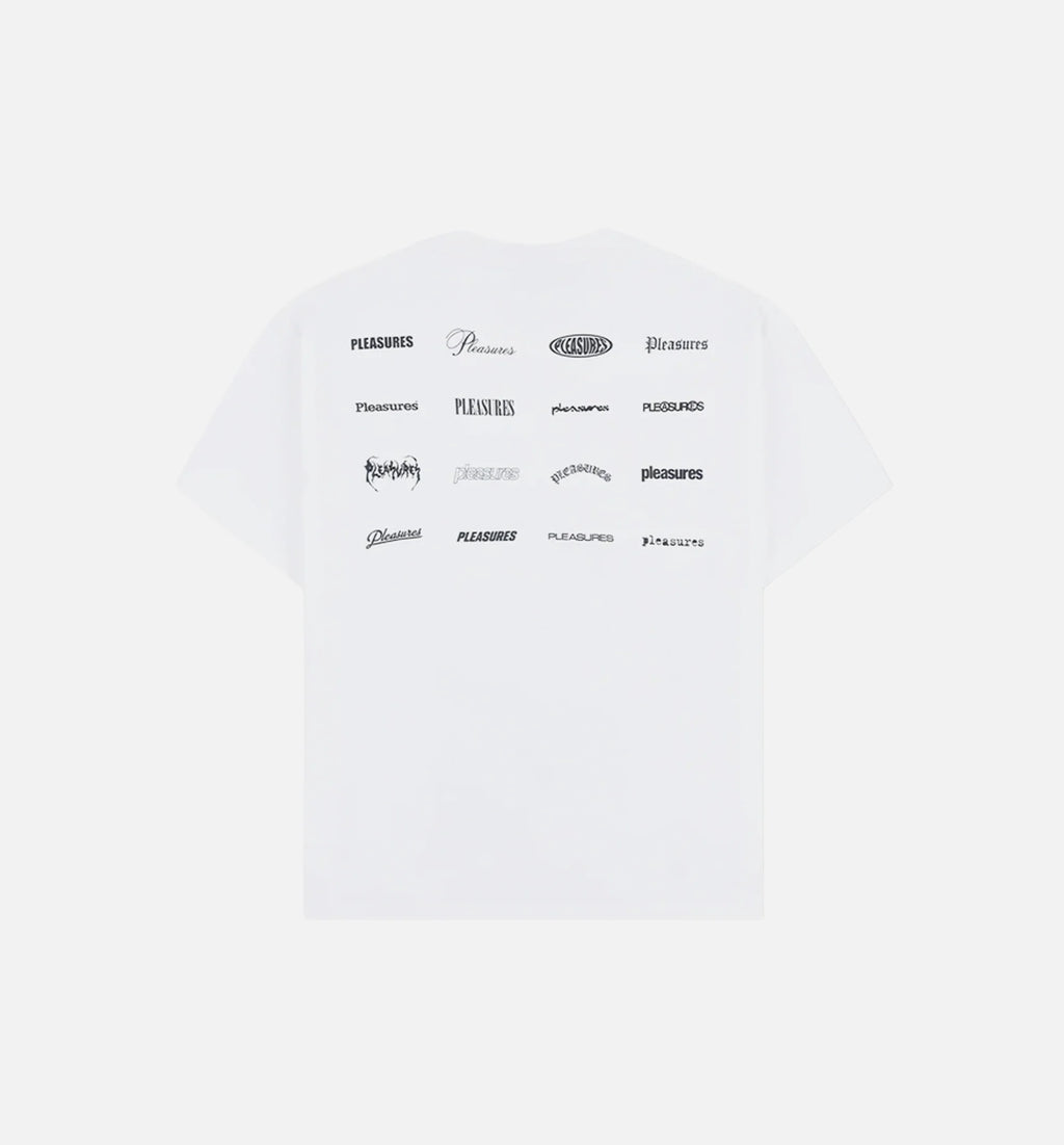 Wordmark Mens Short Sleeve Shirt White