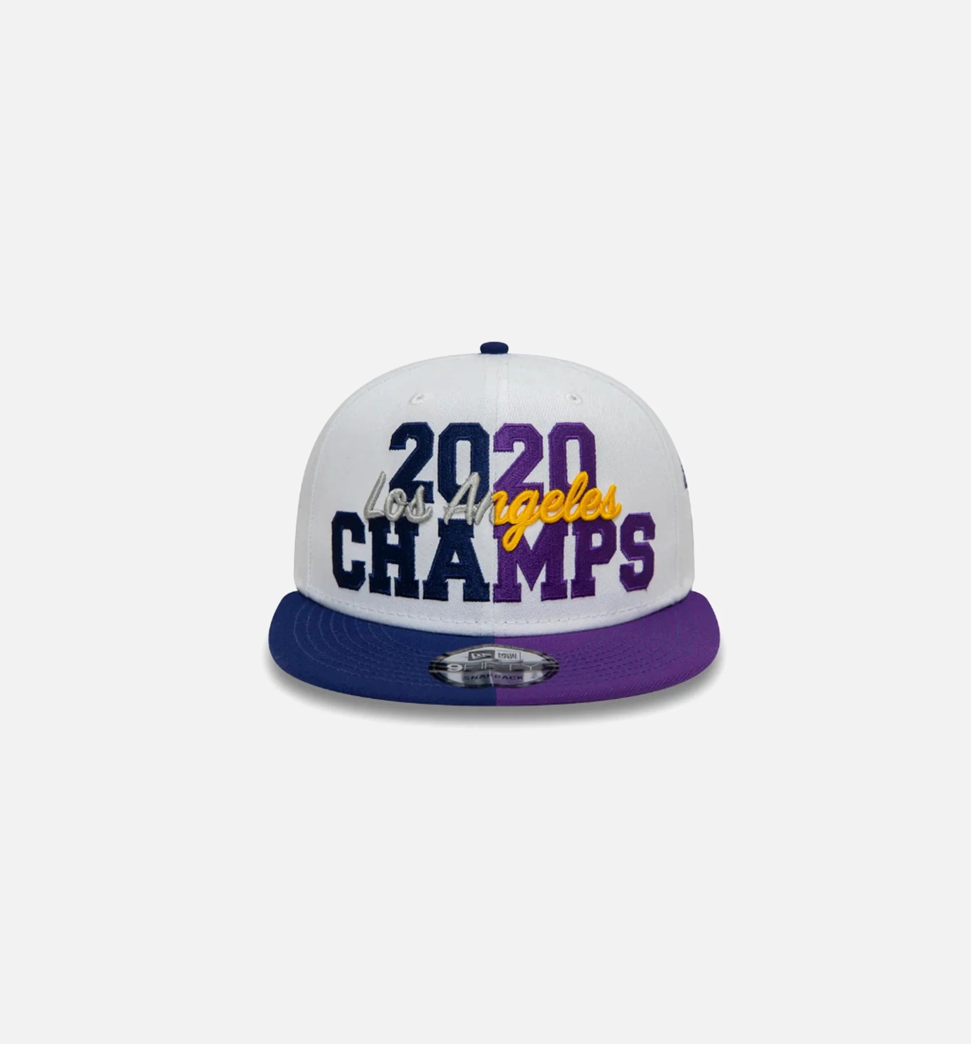 LA Lakers and LA Dodgers Co Champs White 9Fifty Mens Hat White Purple