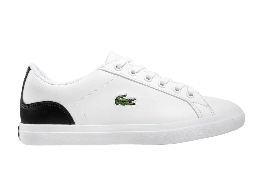 Tenis Lacoste Lerond Blanco y Negro para Niño