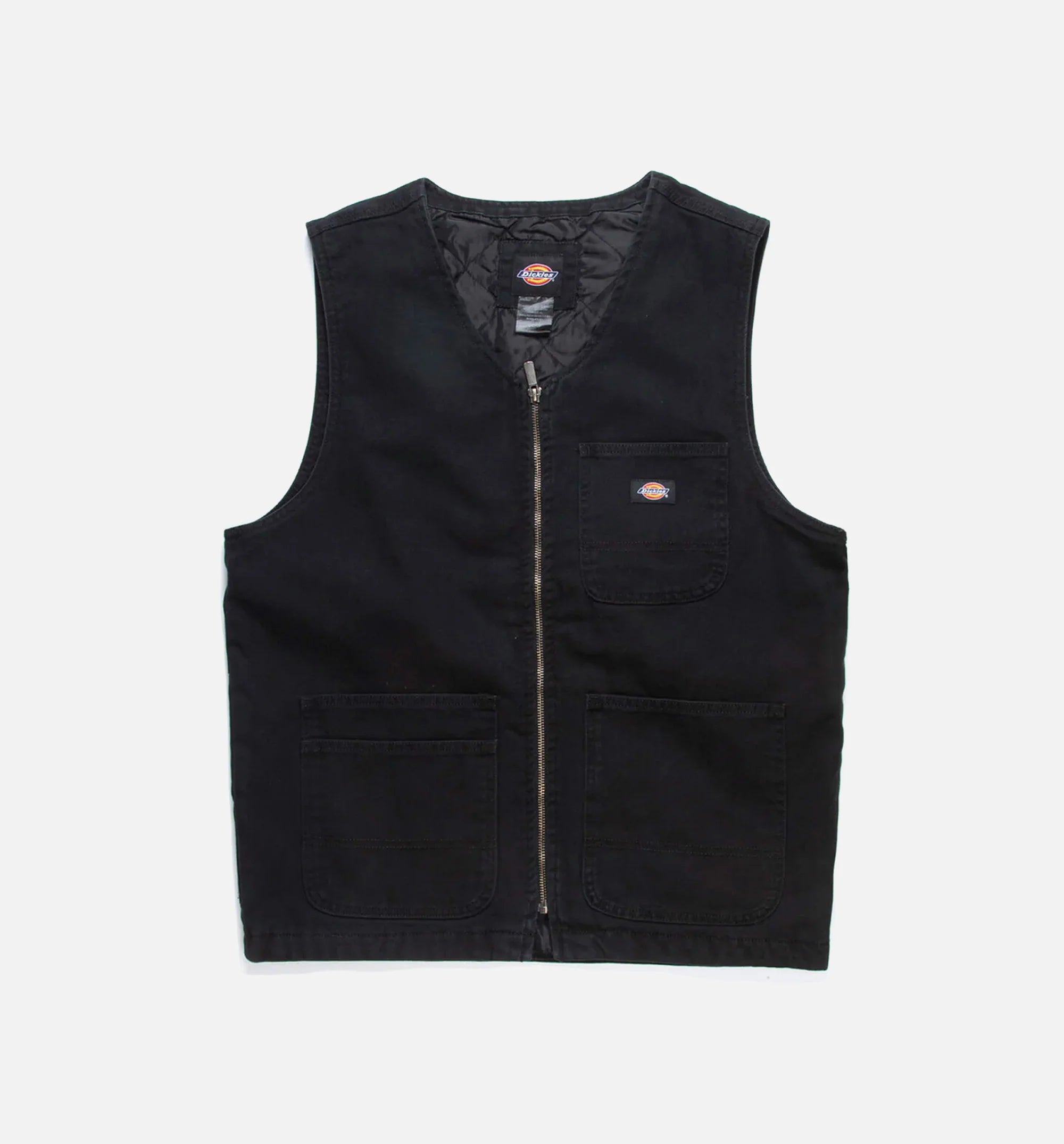 Diamond Quilted Mens Vest Black